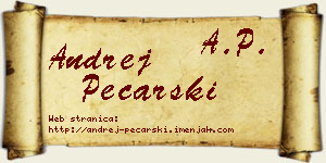 Andrej Pecarski vizit kartica